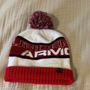 Under Armour Kids' Red, Black and White Beanie